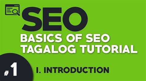 Part 1: BASIC SEO Tagalog Tutorial.